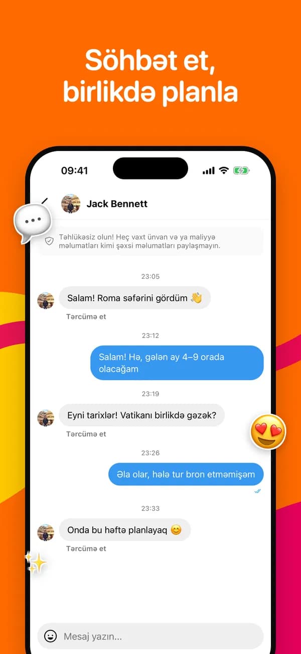 Bir toxunuşla tərcümə olunan söhbət
