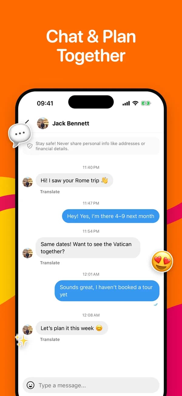 Chat with one-tap translation