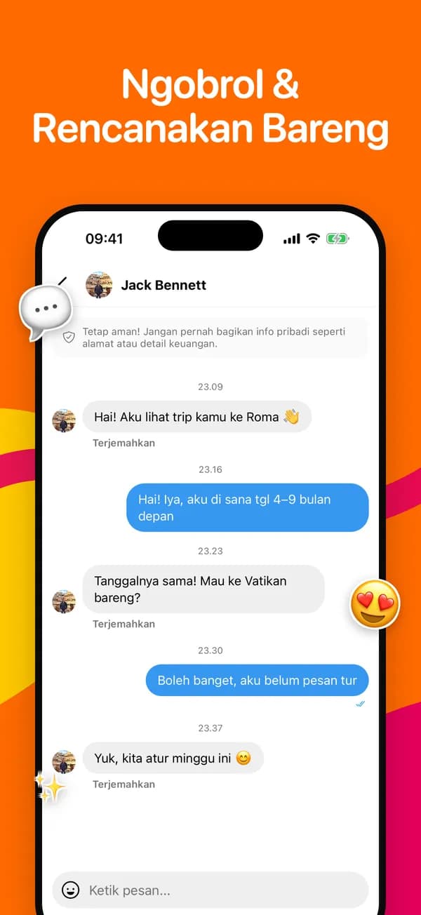 Obrolan dengan terjemahan satu ketukan