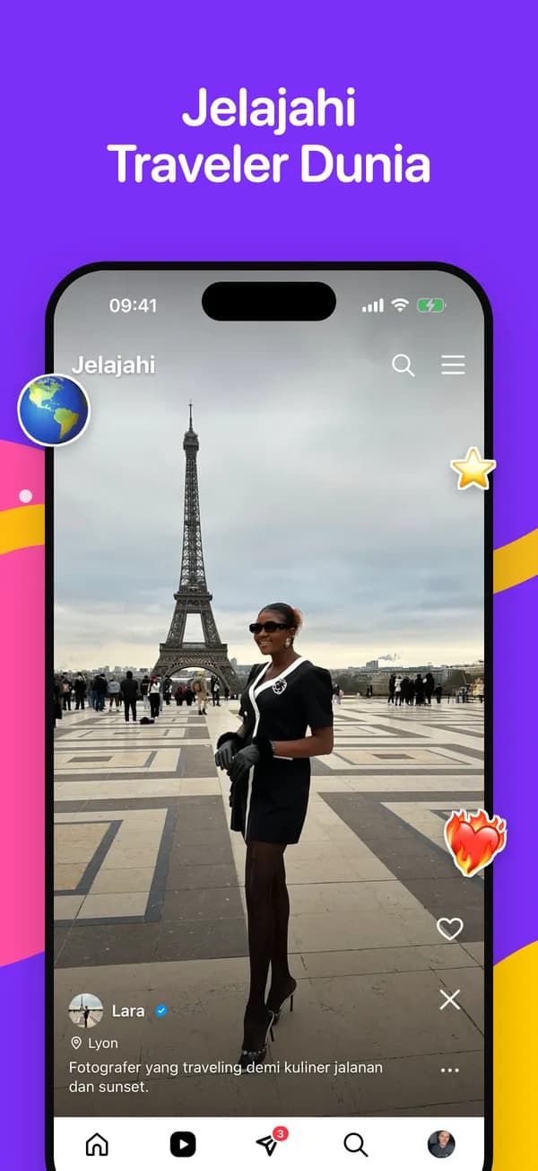 Jelajahi profil pelancong dalam layar penuh