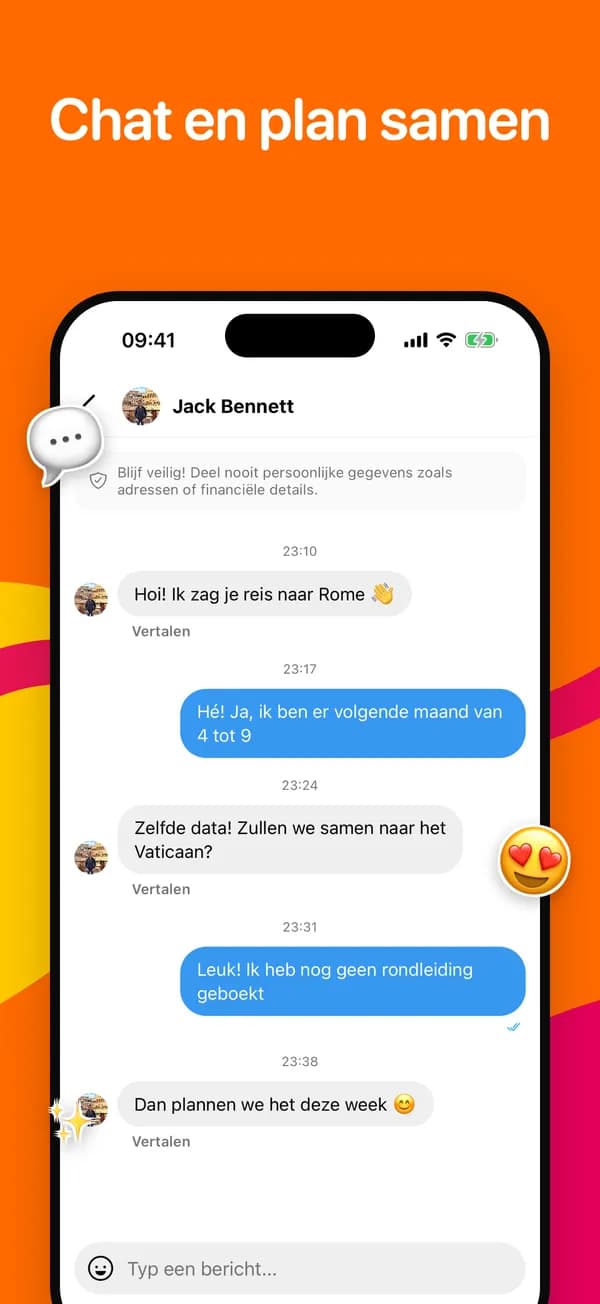 Chat met vertaling in één tik