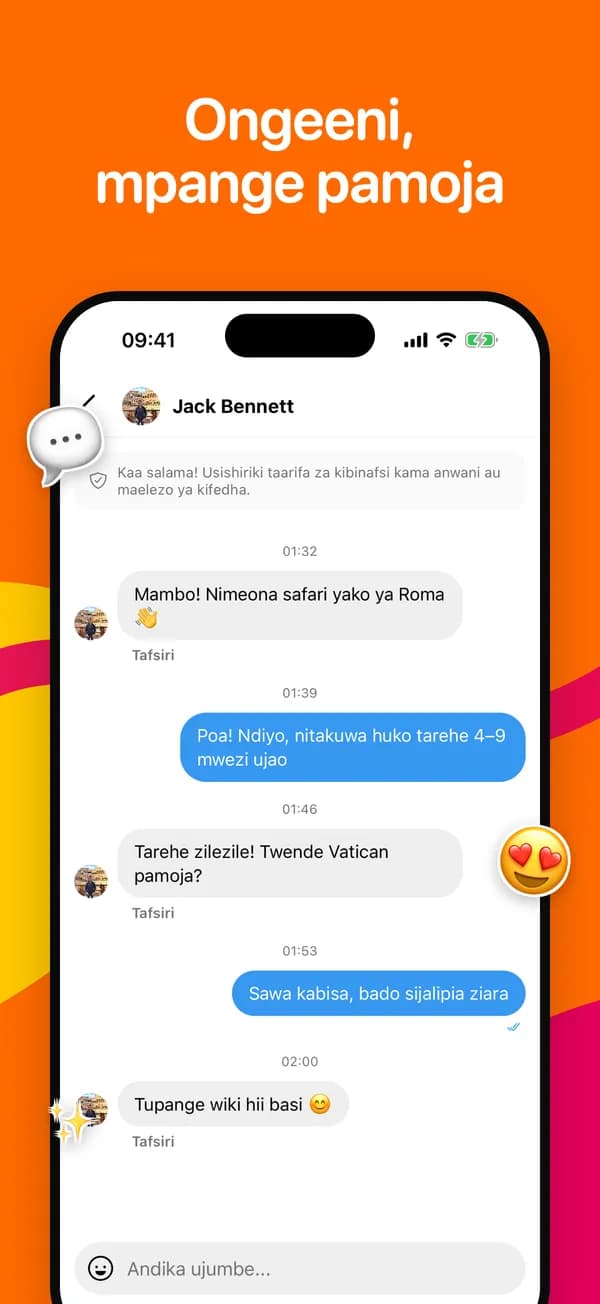 Mazungumzo yenye tafsiri kwa mguso mmoja