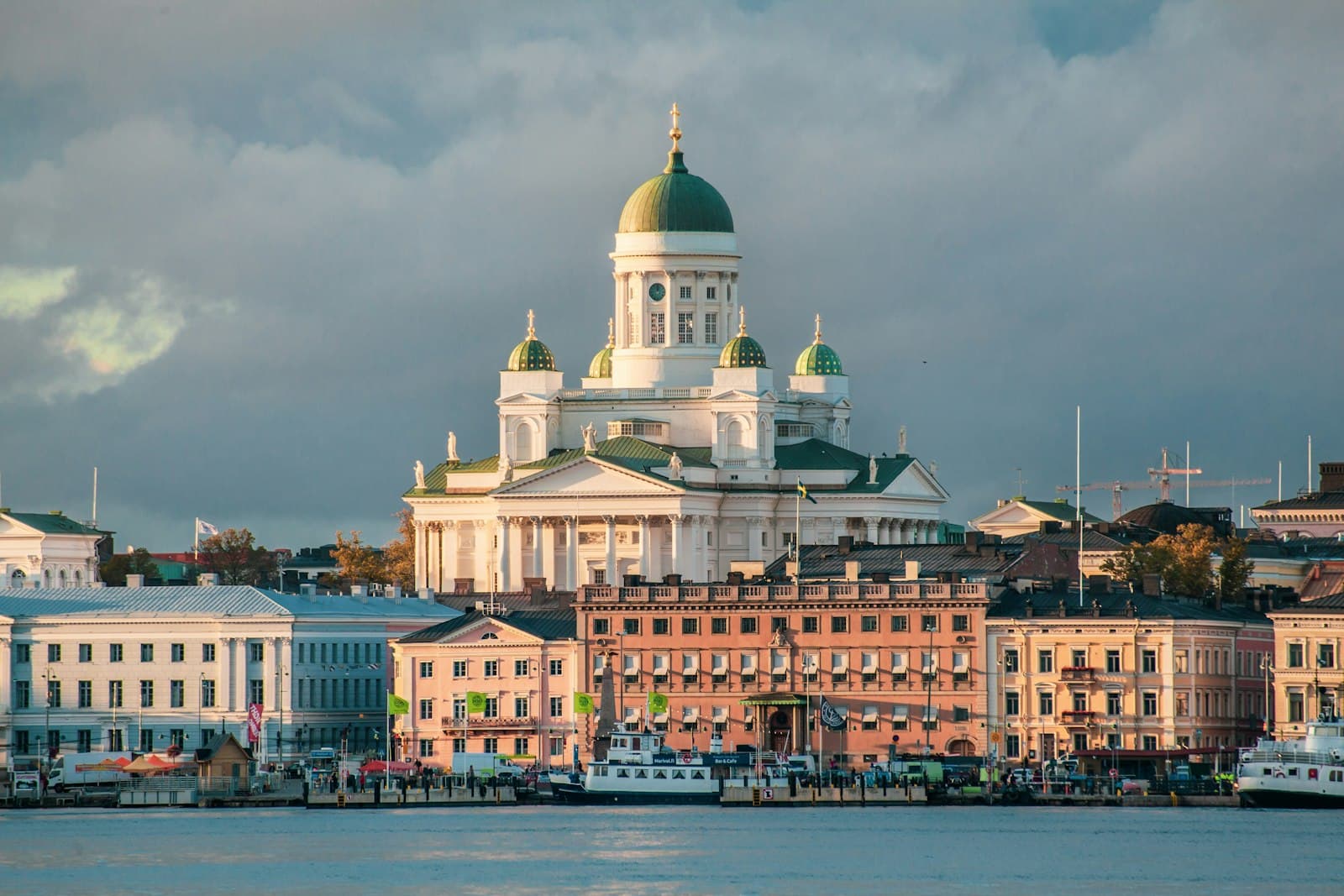 Helsinki Cathedral above the waterfront