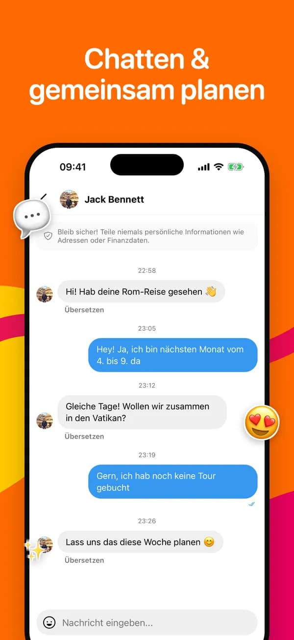 Chat mit Übersetzung per Tipp