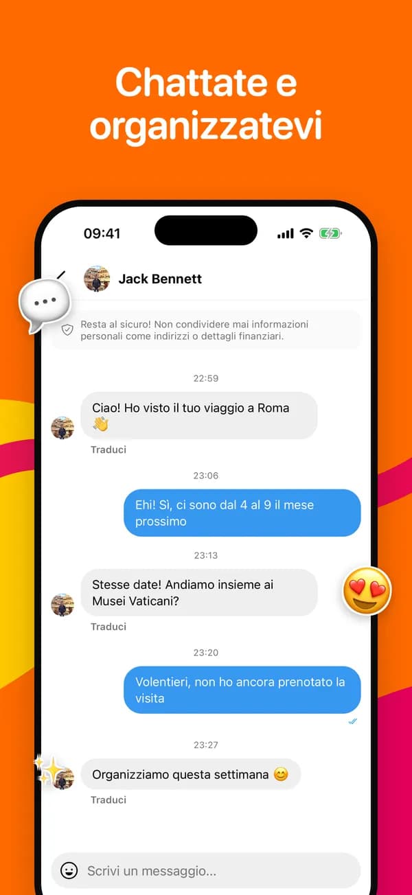 Chat con traduzione in un tocco