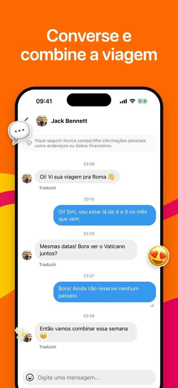 Conversa com tradução num toque